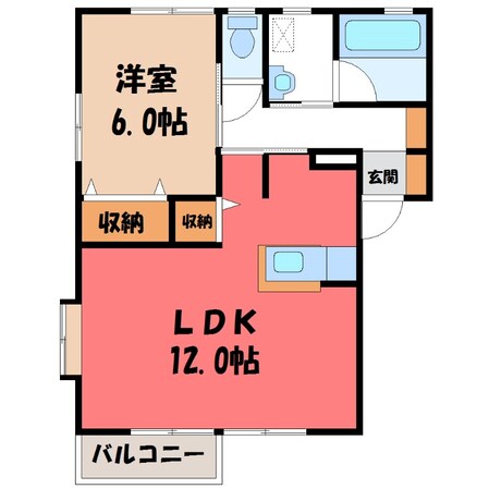 ソレアード・クラベール 　Aの物件間取画像